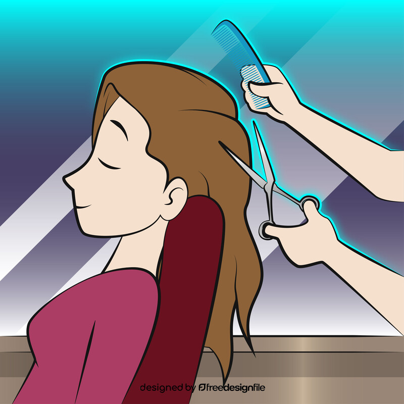 Hair salon drawing vector