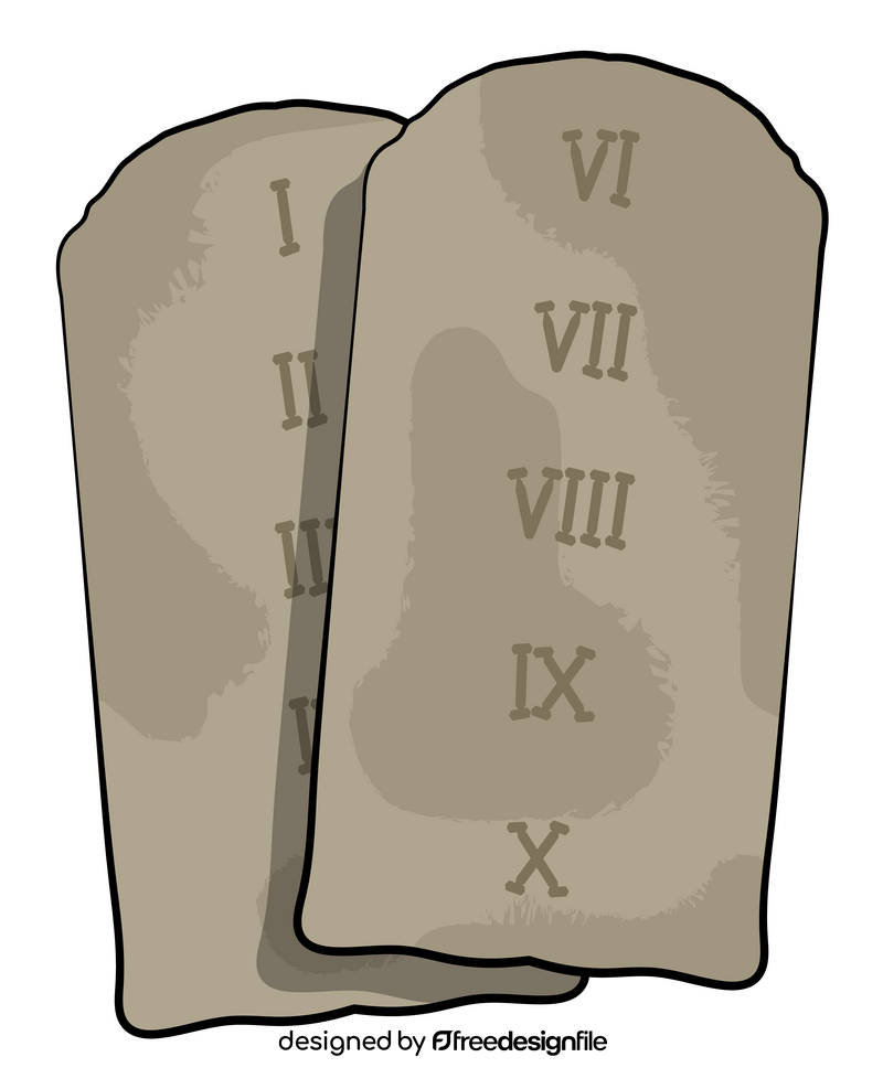 Ten commandments clipart