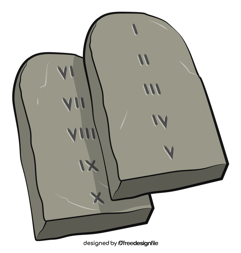 Ten commandments drawing clipart