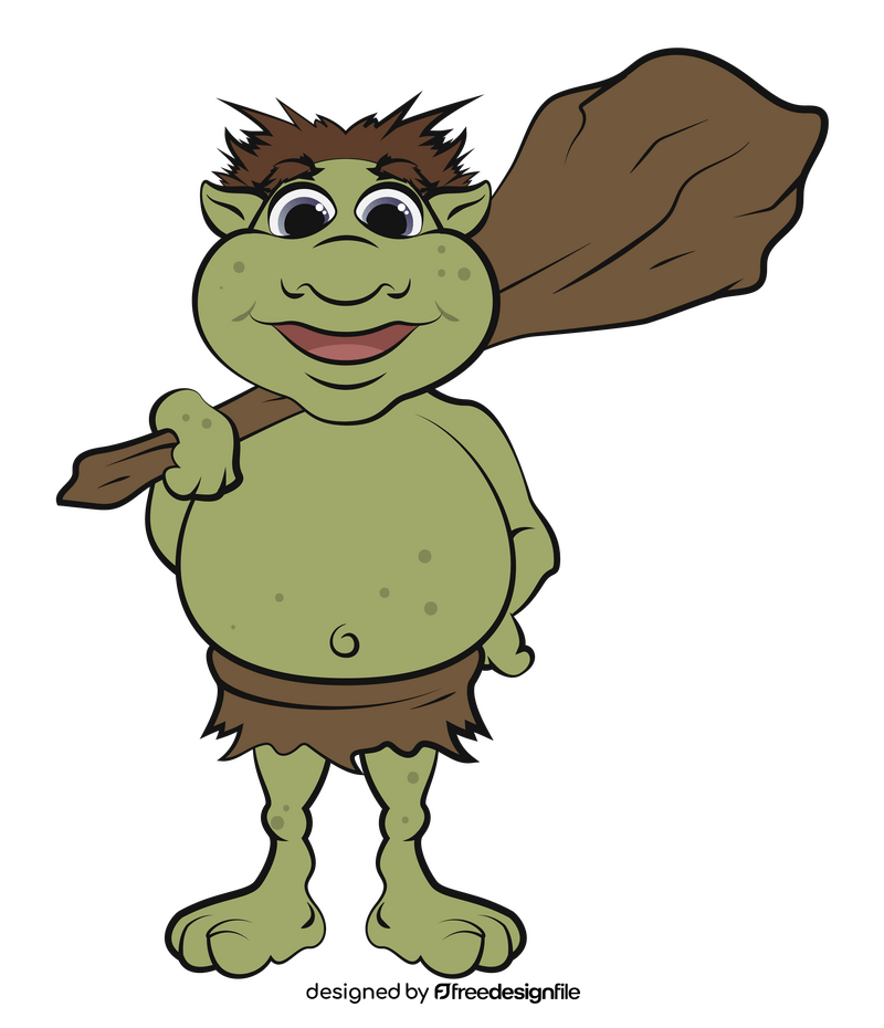 Troll drawing clipart