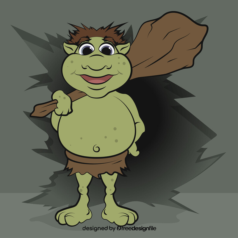 Troll drawing vector