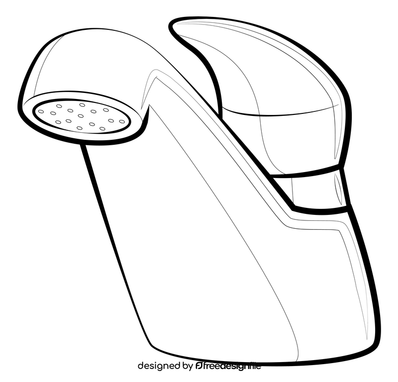 Faucet drawing black and white clipart