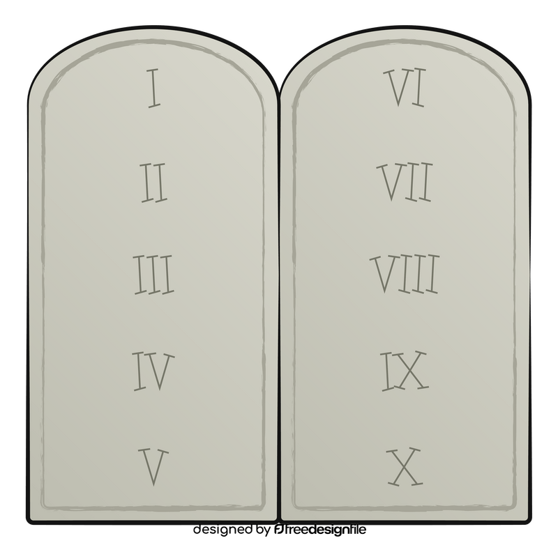 Ten commandments clipart