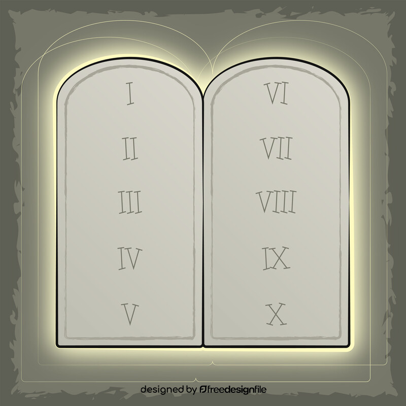 Ten commandments vector