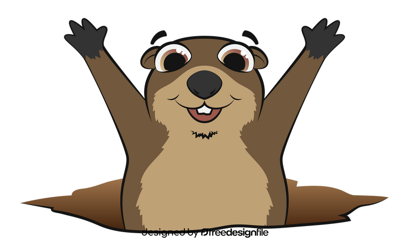 Groundhog day drawing clipart