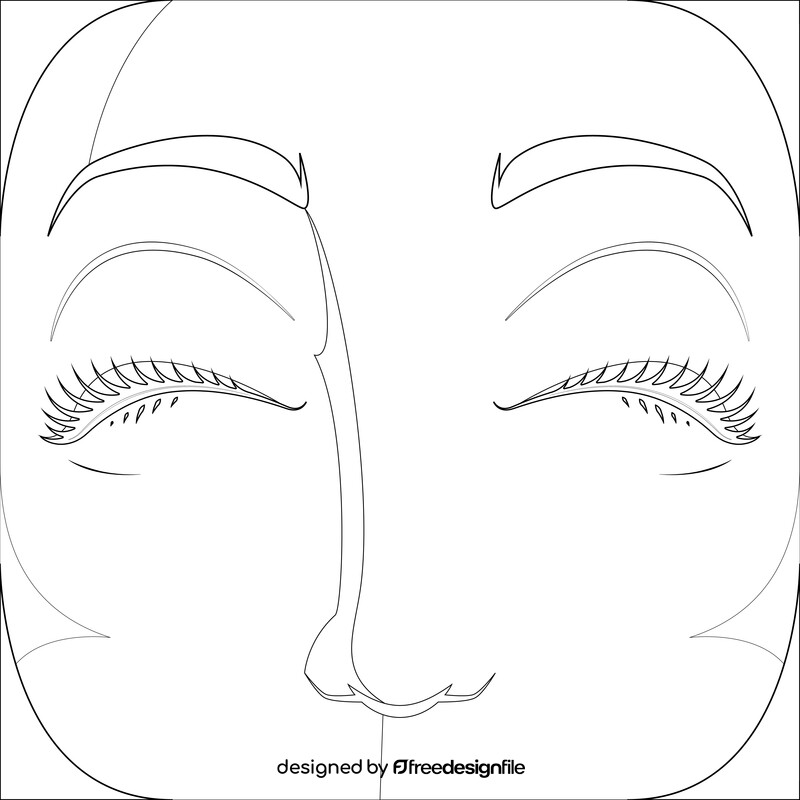 Lashes drawing black and white vector