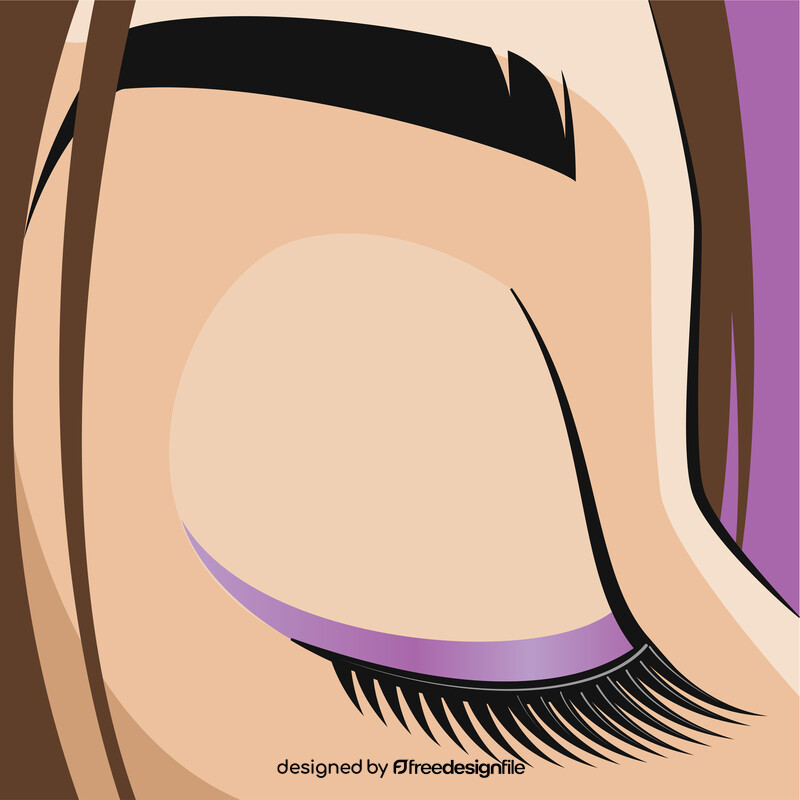 Eyelashes drawing vector