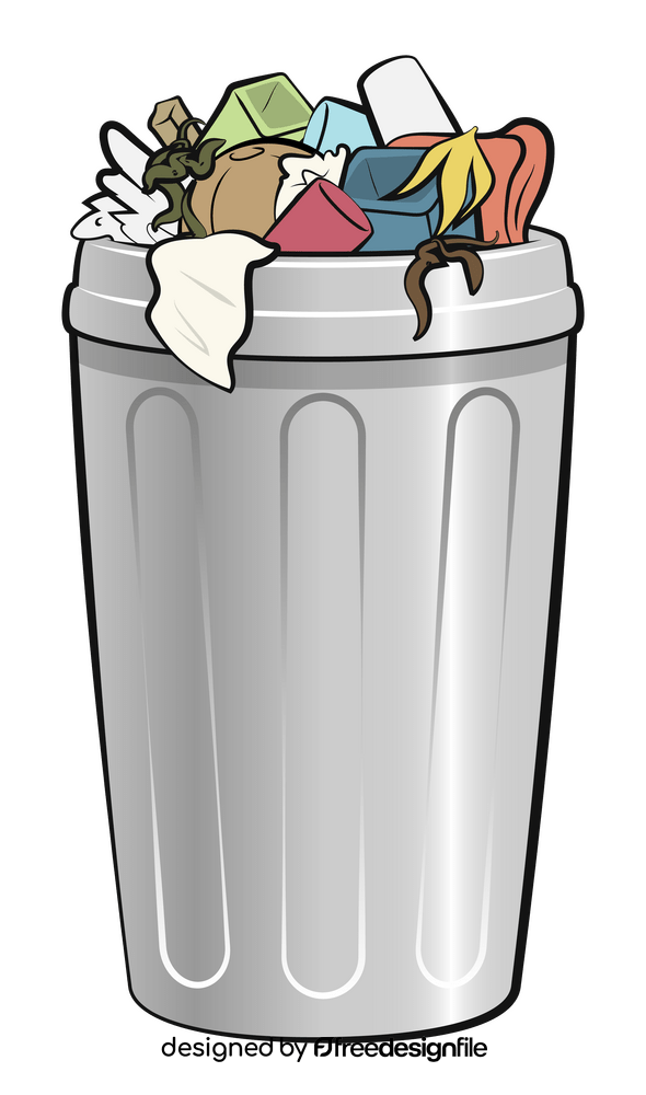 Trash bin, garbage bin clipart