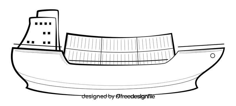 Shipping drawing black and white clipart