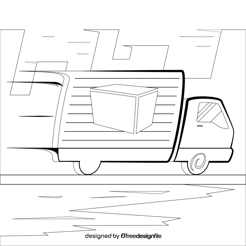 Shipping drawing black and white vector