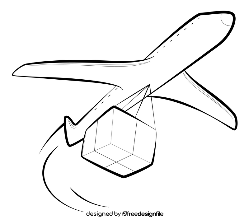 Shipping black and white clipart