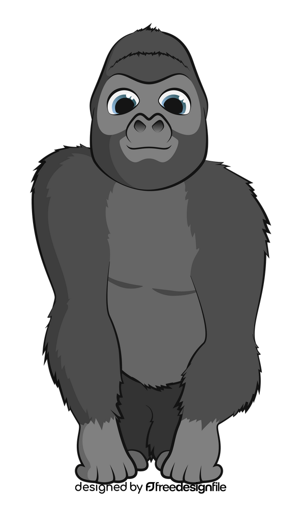 Gorilla drawing clipart