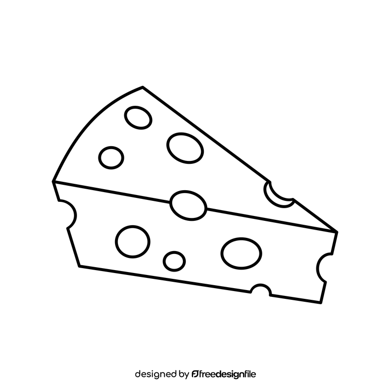 Dutch cheese black and white clipart