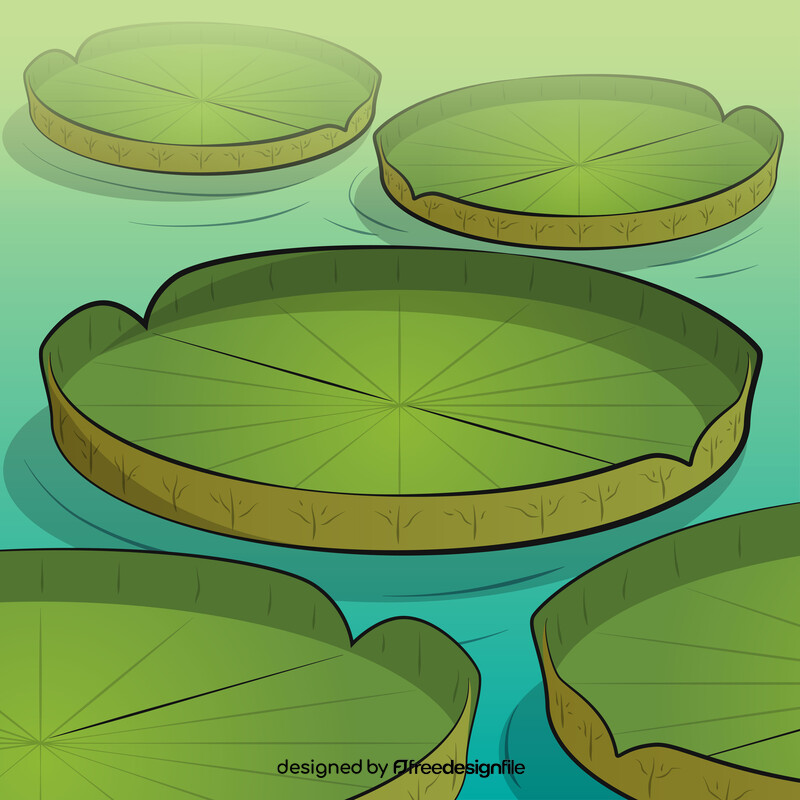 Lily pad drawing vector