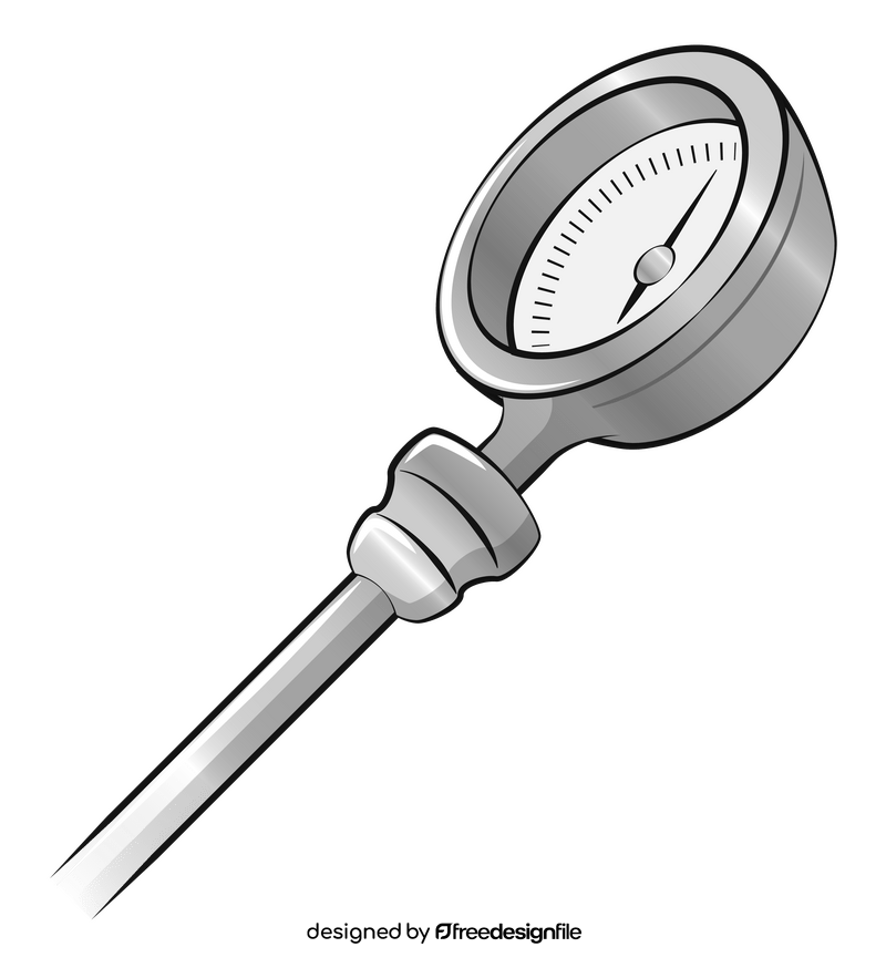 Thermometer manometric clipart