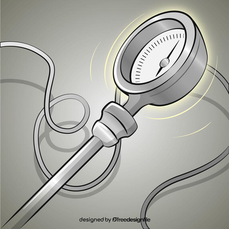 Thermometer manometric vector