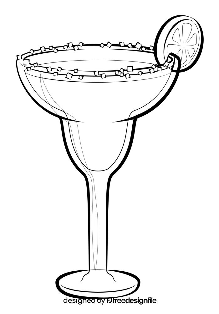 Margarita drawing black and white clipart