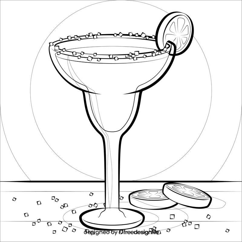 Margarita drawing black and white vector