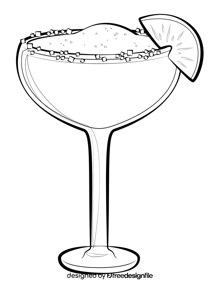 Margarita drawing black and white clipart