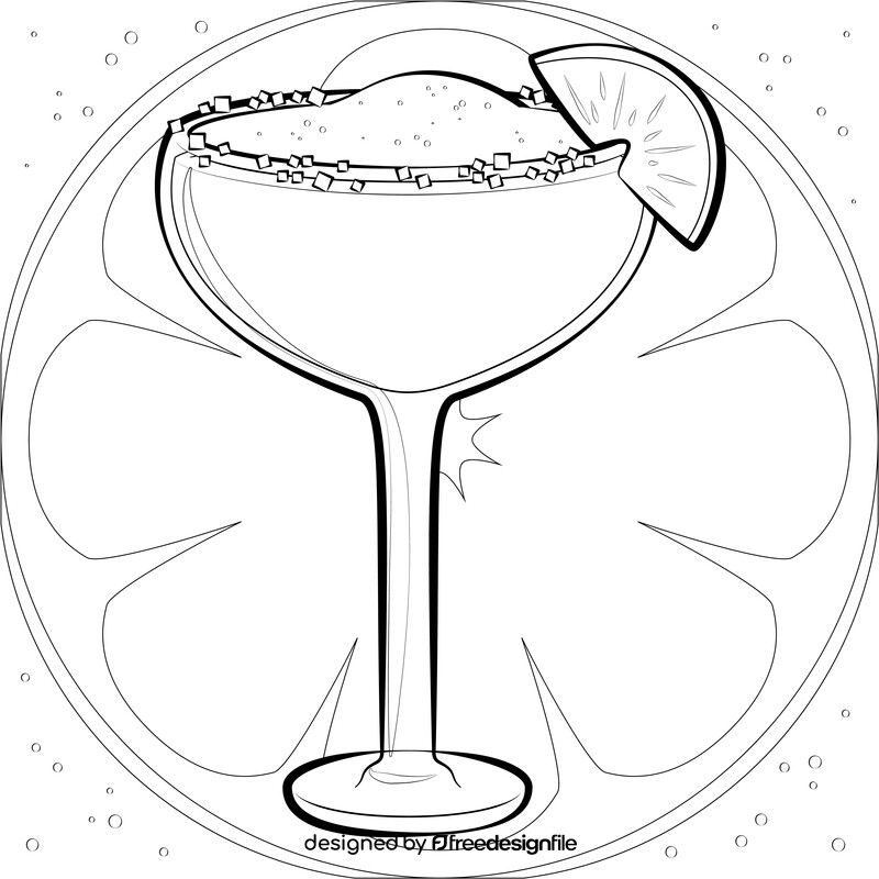 Margarita drawing black and white vector