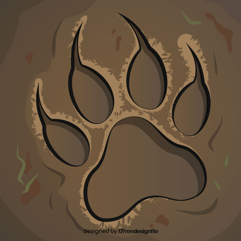 Paw print vector