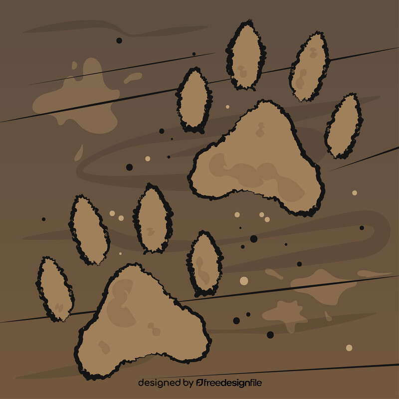 Paw print vector