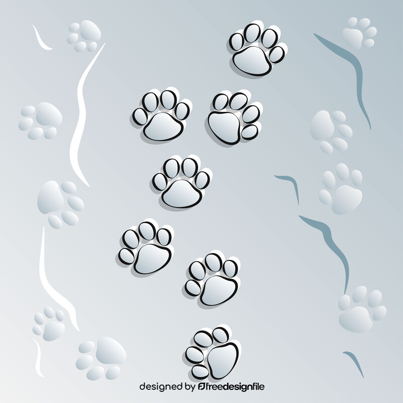 Paw print vector