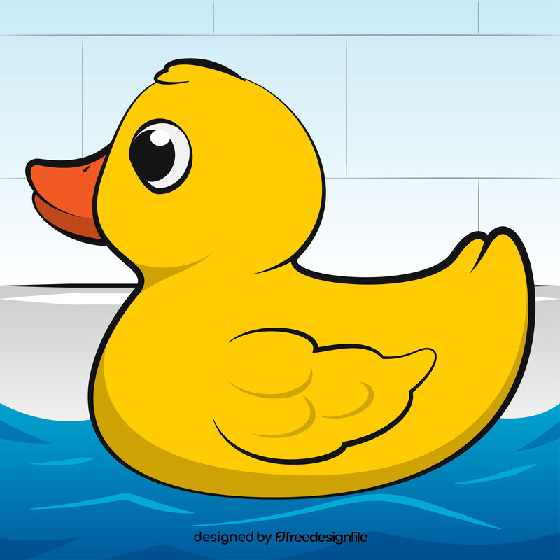 Rubber duck drawing vector