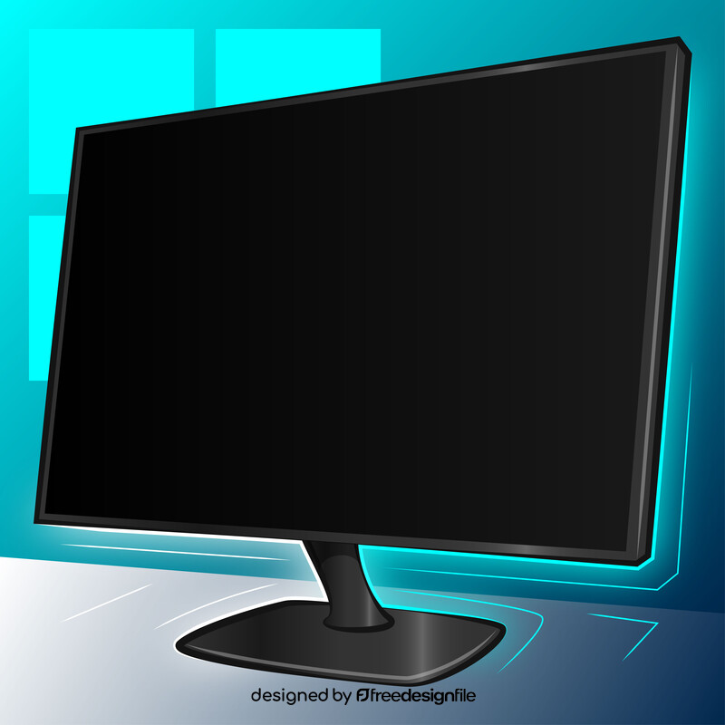 Monitor led vector