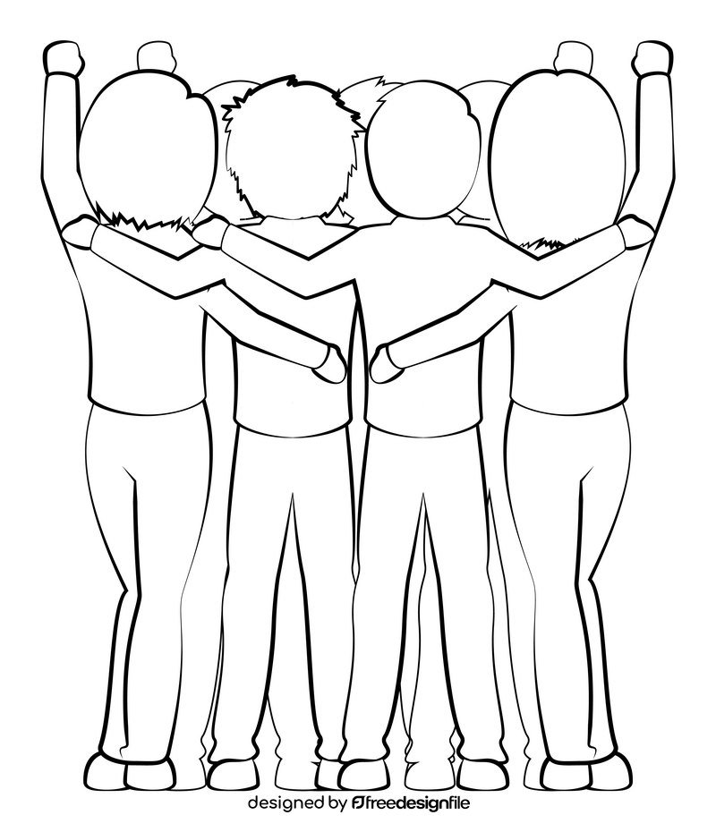 Community black and white clipart