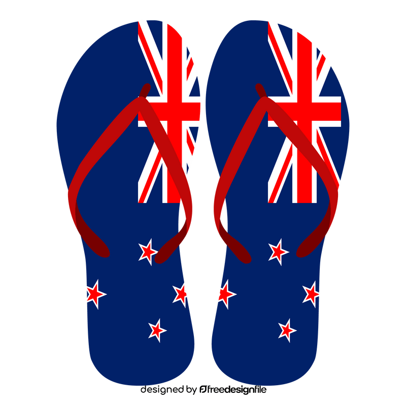 New Zealand flip flops clipart