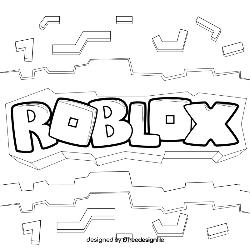 Roblox black and white vector