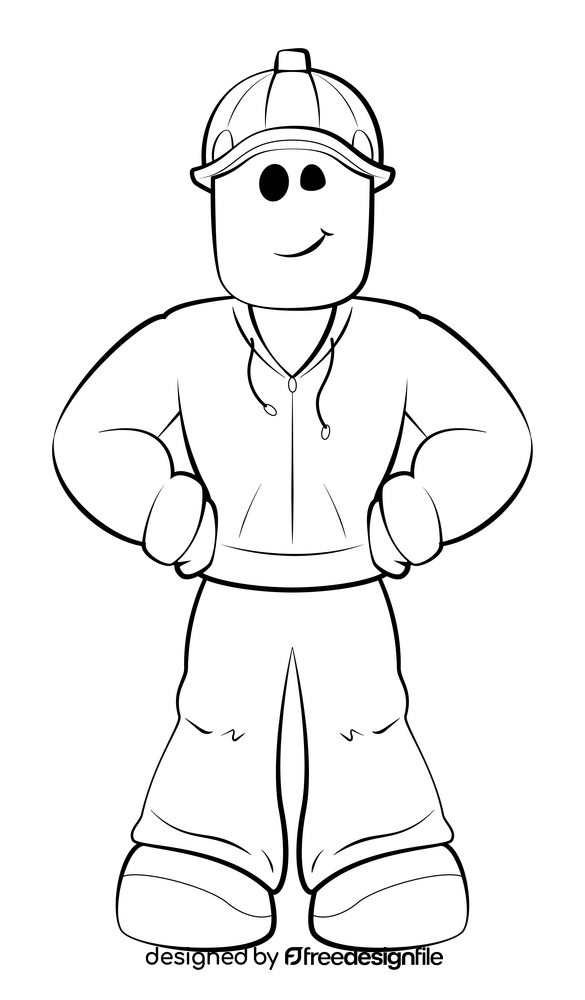 Roblox drawing black and white clipart