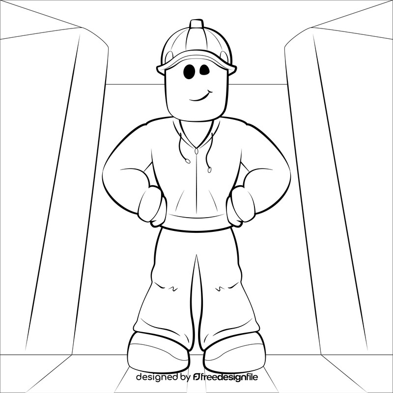 Roblox drawing black and white vector