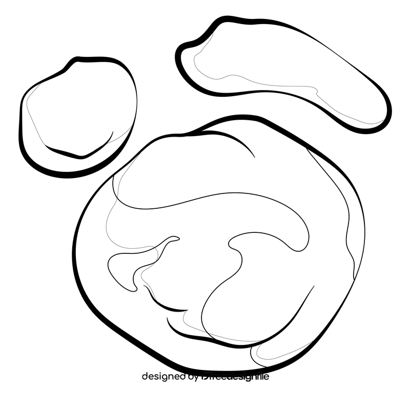 Playdough drawing black and white clipart