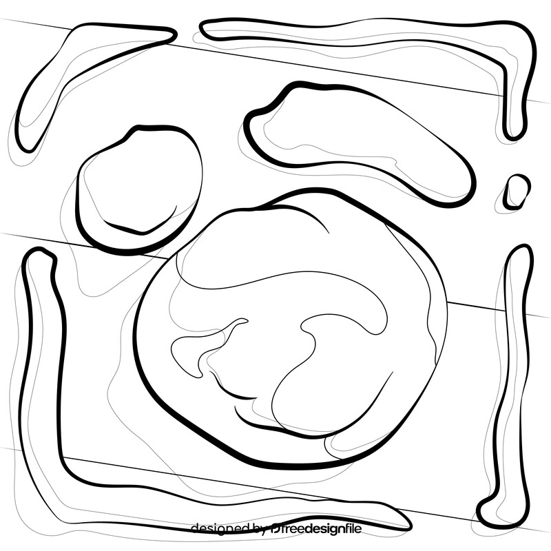 Playdough drawing black and white vector