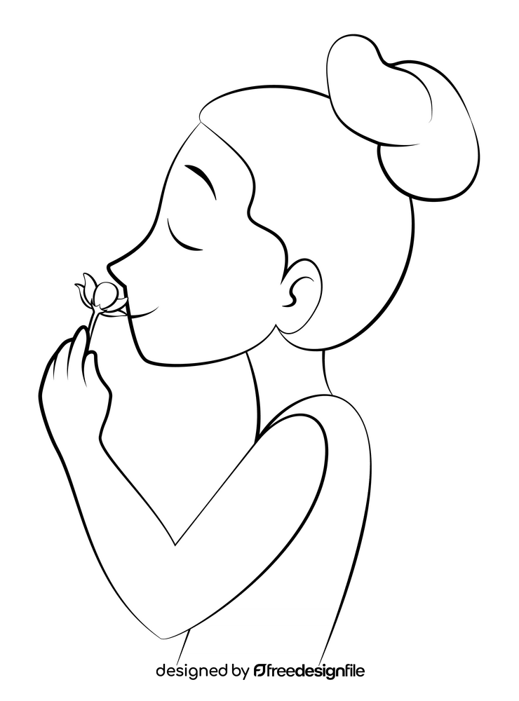 Smell black and white clipart