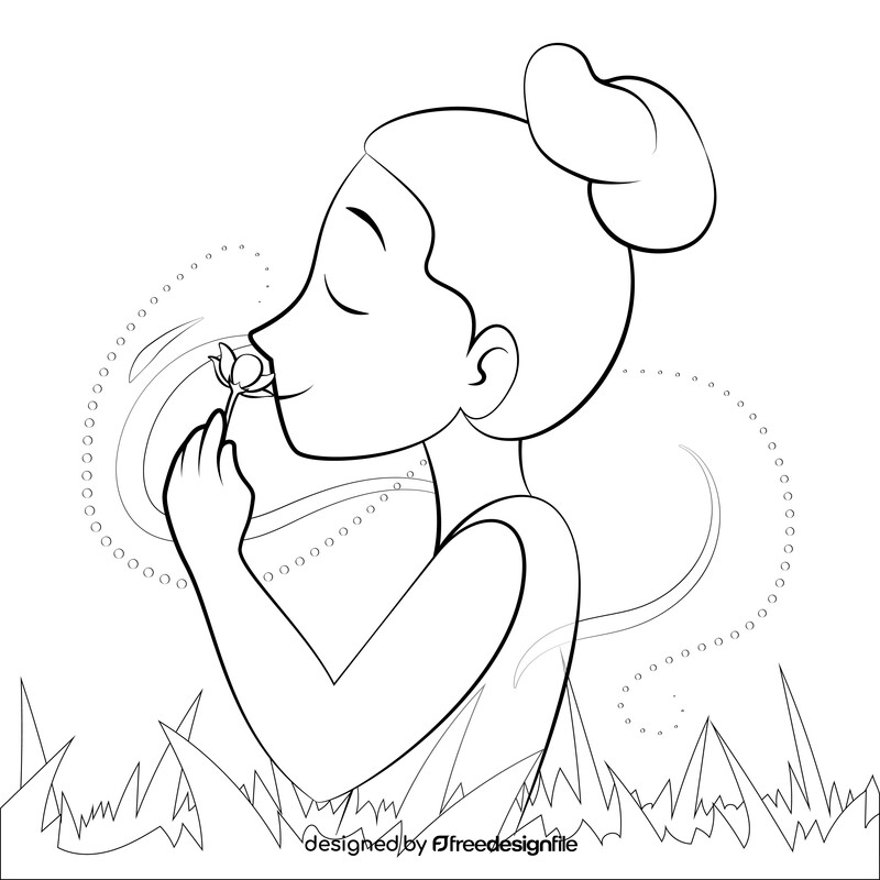 Smell black and white vector