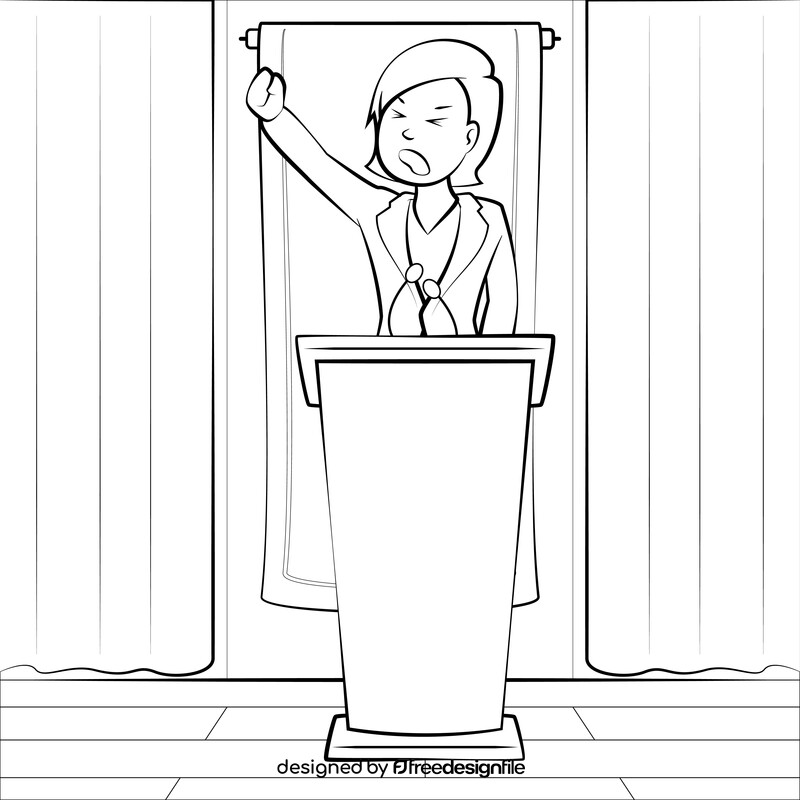 Politics drawing black and white vector