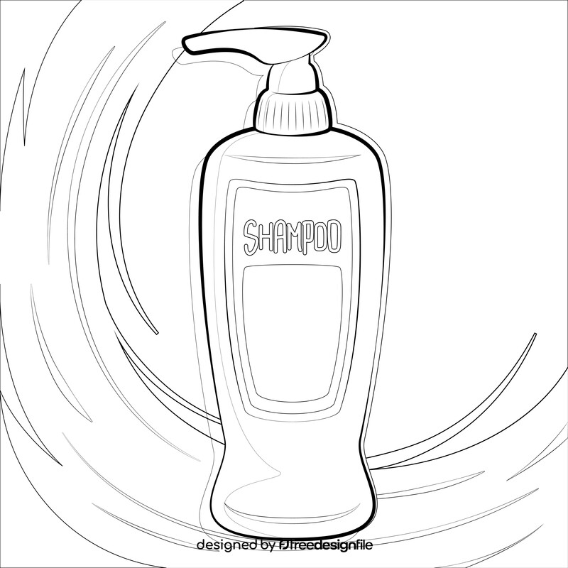 Shampoo drawing black and white vector