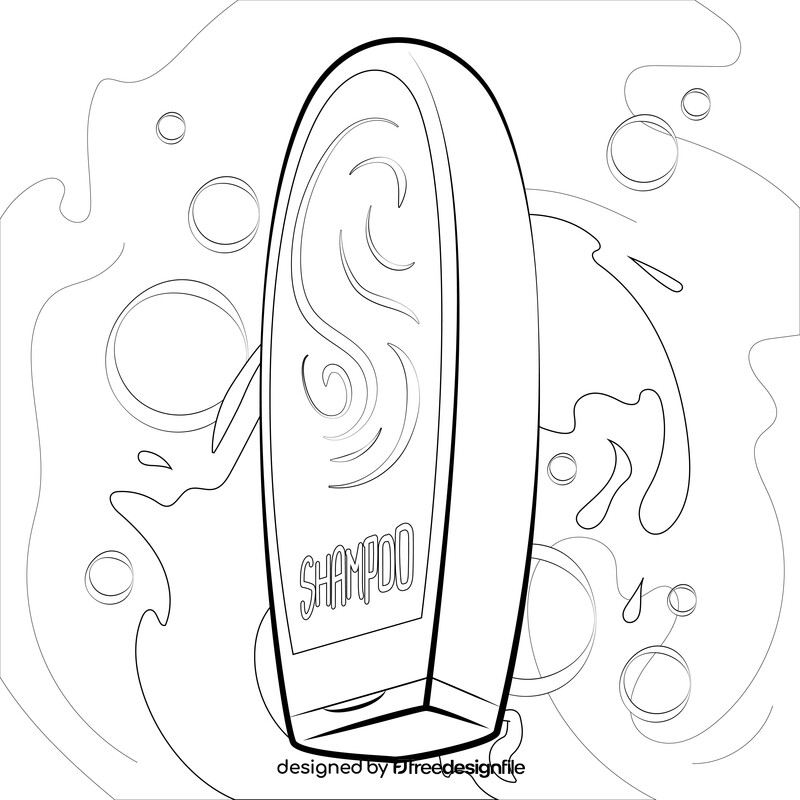 Shampoo drawing black and white vector