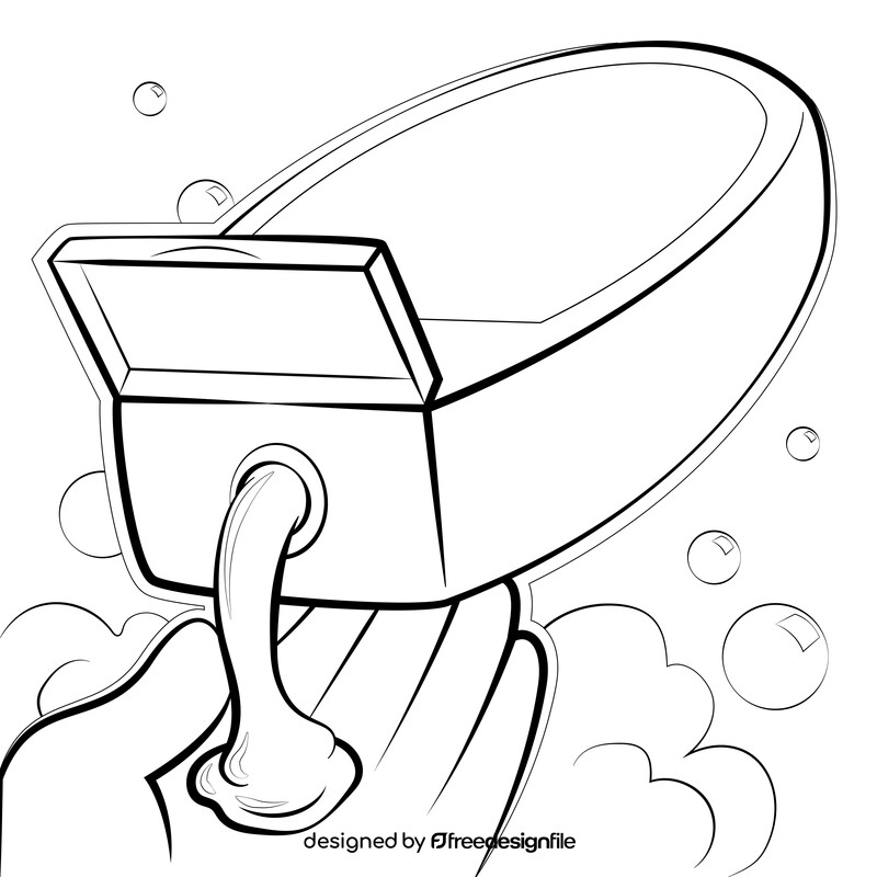 Shampoo drawing black and white vector