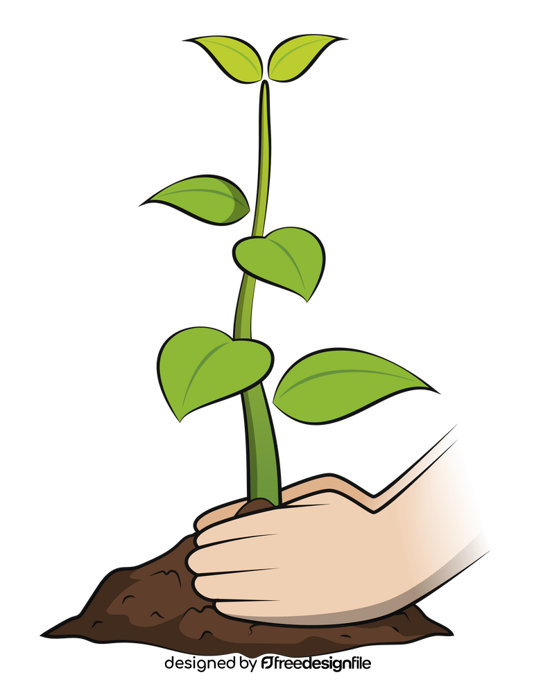 Planting trees clipart