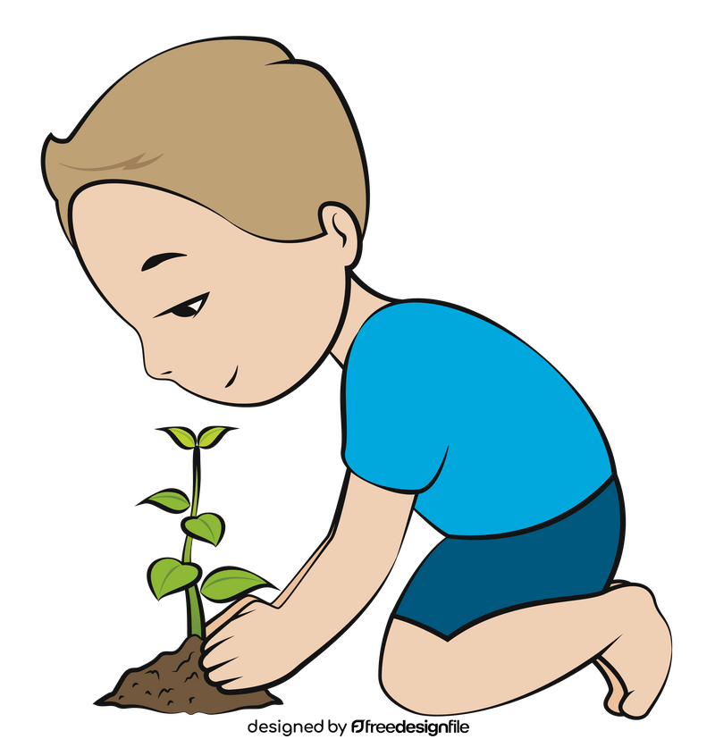 Planting trees clipart