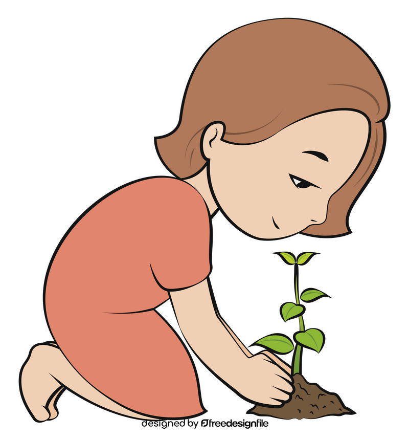 Planting trees clipart