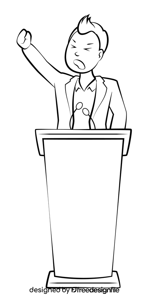 Politics drawing black and white clipart