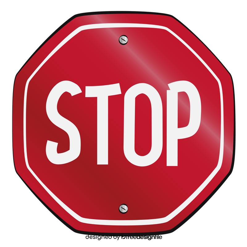 Stop sign clipart