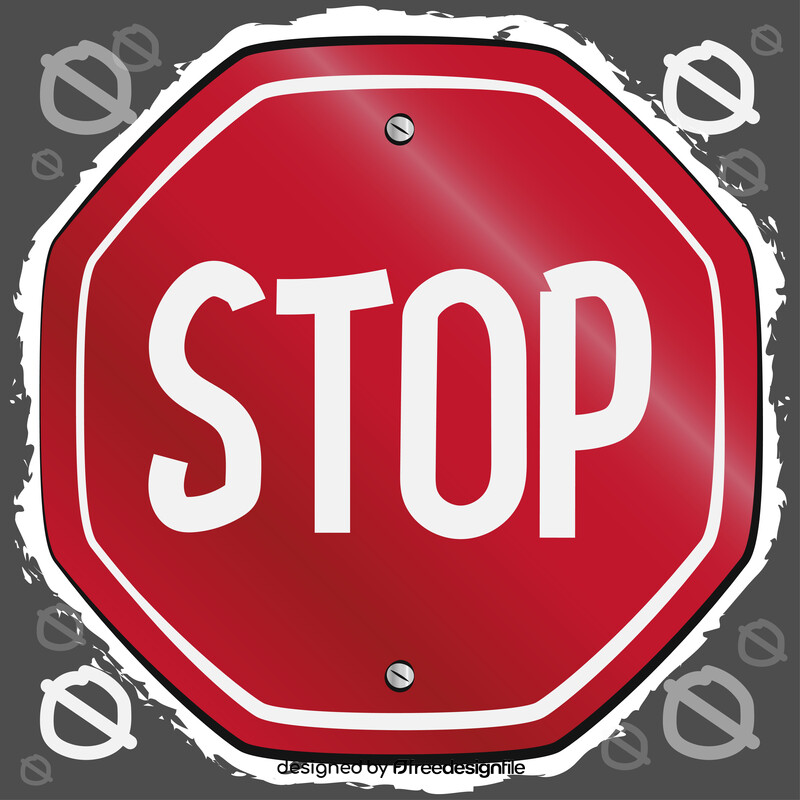 Stop sign vector