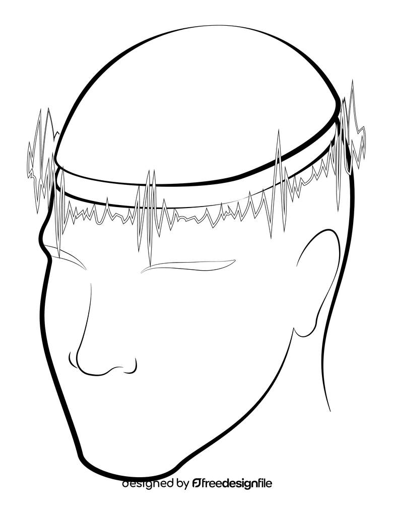 Psychology drawing black and white clipart