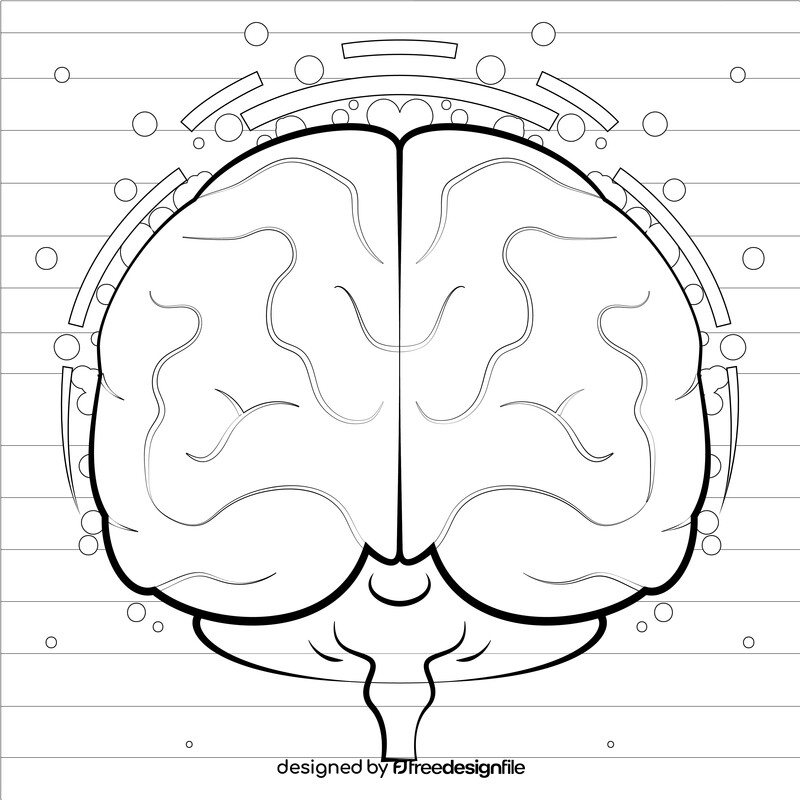 Psychology drawing black and white vector